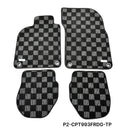Phase 2 Motortrend (P2M) Checkered Carpet Race Floor Mats - Porsche 911 [993] (1993-1998)