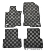 Phase 2 Motortrend (P2M) Checkered Carpet Race Floor Mats - Acura TSX CU1 CU2 (2009-2014)