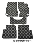Phase 2 Motortrend (P2M) Checkered Carpet Race Floor Mats - Nissan Skyline R34 GT-R