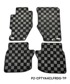 Phase 2 Motortrend (P2M) Checkered Carpet Race Floor Mats - Acura CL Coupe [YA4] (2000-2003)