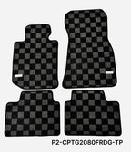 P2M Front & Rear Checkered Mats - BMW G20 G80 2019-2024 - P2-CPTG2080FRDG-TP