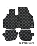 Phase 2 Motortrend (P2M) Checkered Carpet Race Floor Mats - Porsche 911 [996] (1997-2006)