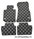 Phase 2 Motortrend (P2M) Checkered Carpet Race Floor Mats - BMW 4-SERIES Coupe G22/G82 (2020-2025)