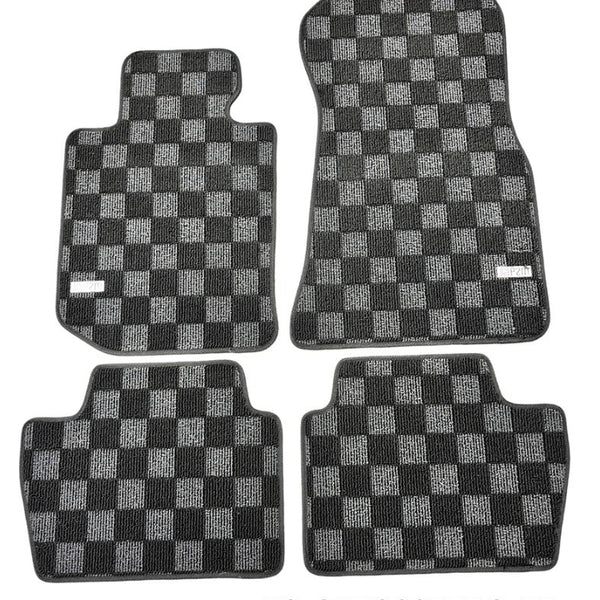 Phase 2 Motortrend (P2M) Checkered Carpet Race Floor Mats - BMW 4-SERIES Coupe G22/G82 (2020-2025)