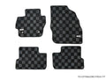 Phase 2 Motortrend (P2M) Front & Rear Checkered Race Carpet Floor Mats - Mazda 3 BL (2010-2013)
