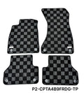 Phase 2 Motortrend (P2M) Checkered Carpet Race Floor Mats - Audi A4 / S4 B9 (2016-2025)