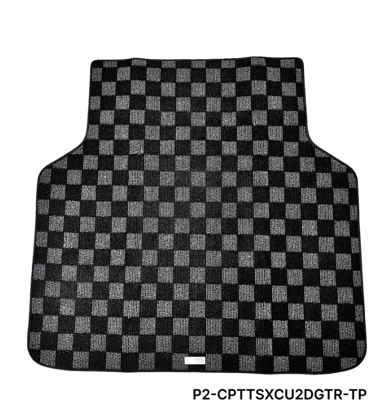Phase 2 Motortrend (P2M) Checkered Carpet Race Trunk Mat - Acura TSX Wagon CU2 (2009-2014)