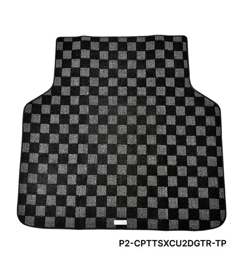 Phase 2 Motortrend (P2M) Checkered Carpet Race Trunk Mat - Acura TSX Wagon CU2 (2009-2014)