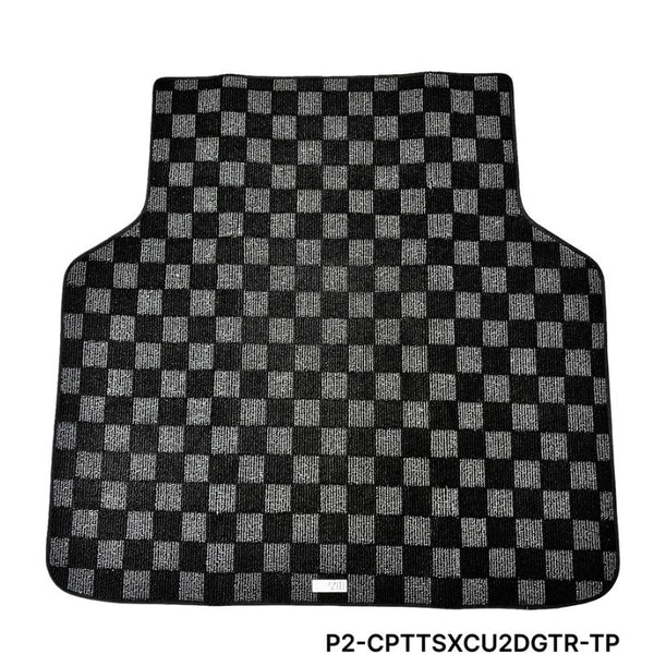Phase 2 Motortrend (P2M) Checkered Carpet Race Trunk Mat - Acura TSX Wagon CU2 (2009-2014)