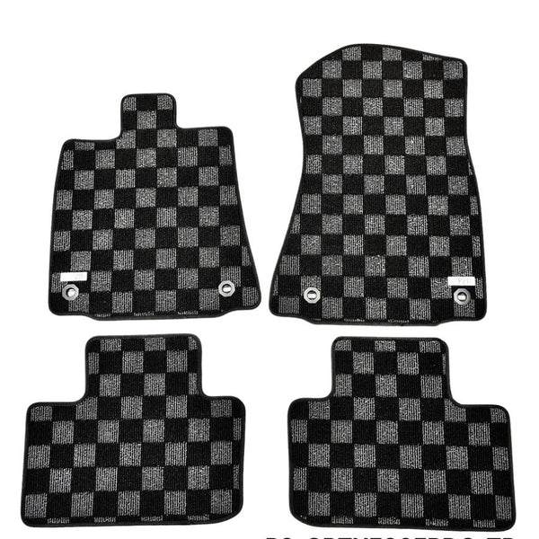 Phase 2 Motortrend (P2M) Checkered Carpet Race Floor Mats - Lexus IS200T IS250 IS300 IS350 (2014-2020)