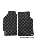 Phase 2 Motortrend (P2M) Checkered Front Floor Mats - Honda Civic / CRX (1984-1987)