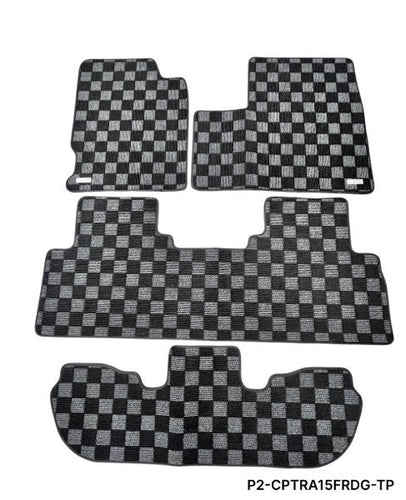 Phase 2 Motortrend (P2M) Checkered Carpet Race Floor Mats - Honda Odyssey RA1-RA5 (1995-1998)