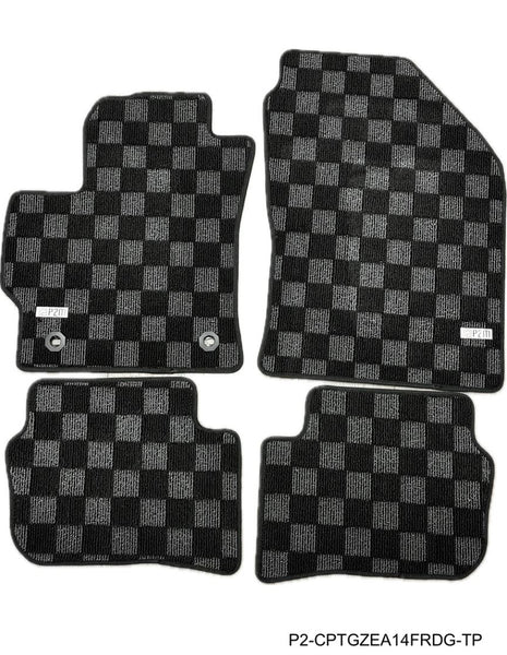 Phase 2 Motortrend (P2M) Checkered Carpet Race Floor Mats - Toyota GR Corolla (2023+)