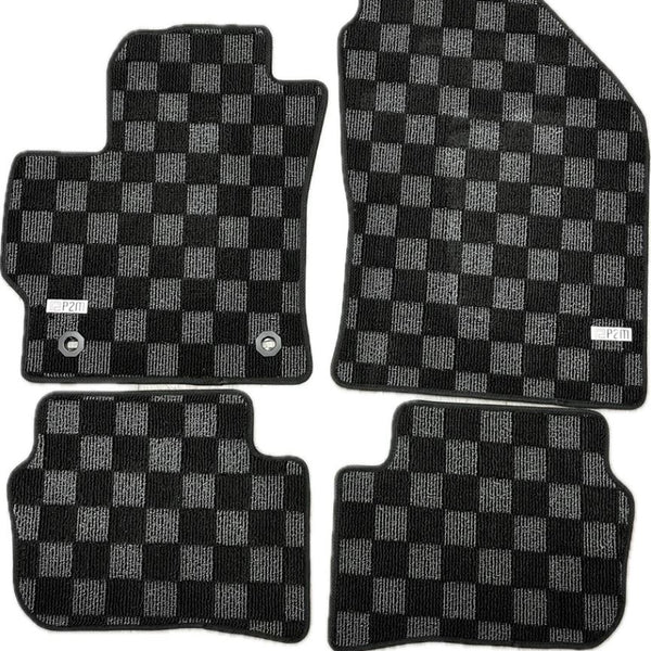 Phase 2 Motortrend (P2M) Checkered Carpet Race Floor Mats - Toyota GR Corolla (2023+)