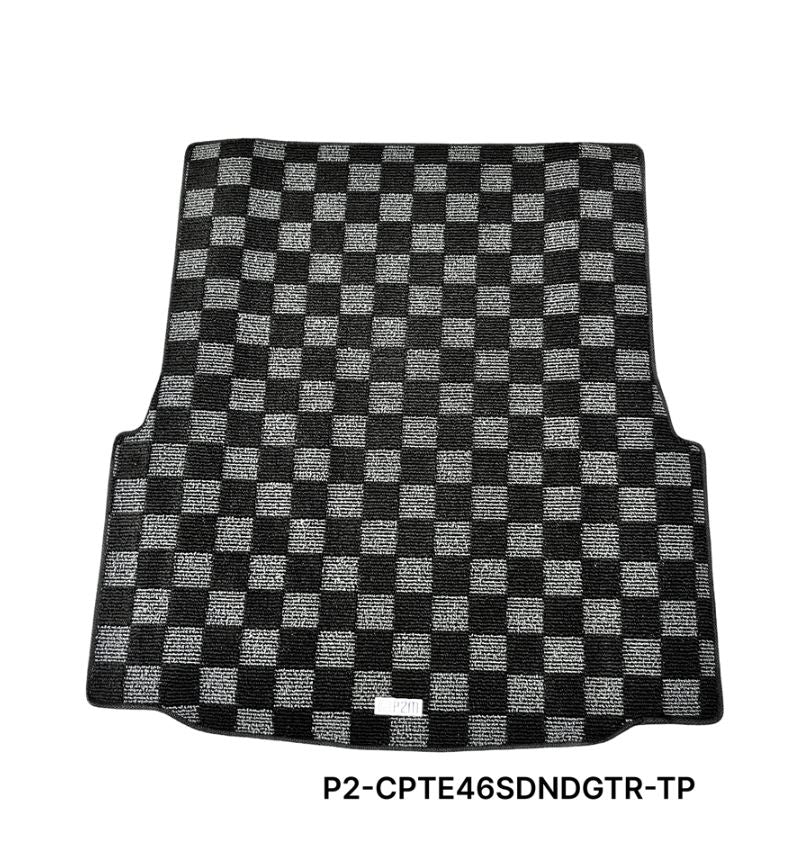 Phase 2 Motortrend (P2M) Checkered Carpet Race Trunk Mat - BMW E46 3-Series (1999-2006)