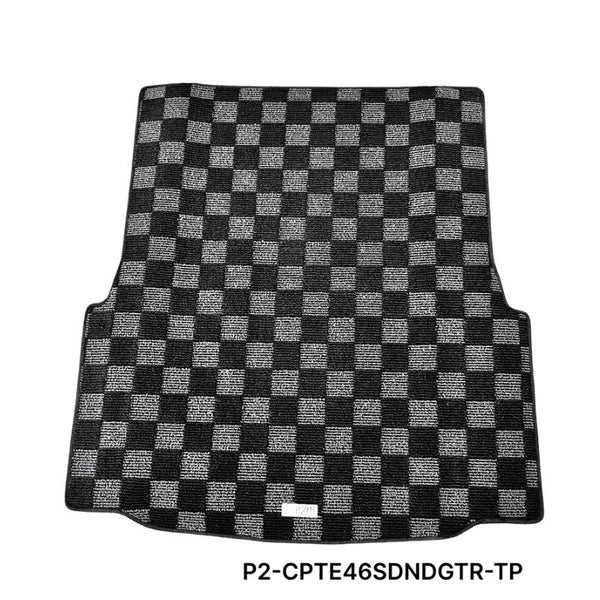 Phase 2 Motortrend (P2M) Checkered Carpet Race Trunk Mat - BMW E46 3-Series (1999-2006)