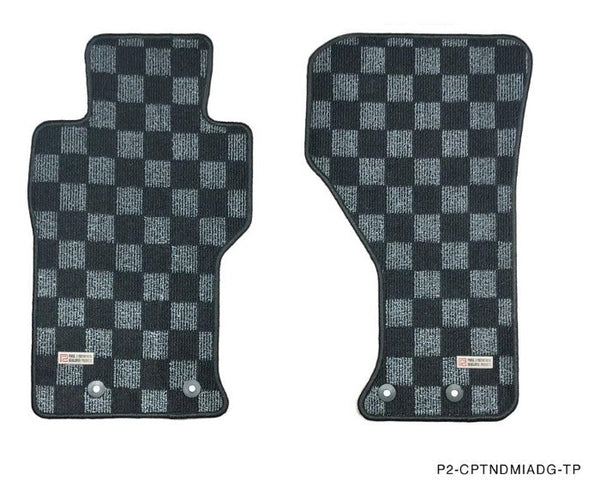 Phase 2 Motortrend (P2M) Checkered Flag Carpet Floor Mats - Fiat 124