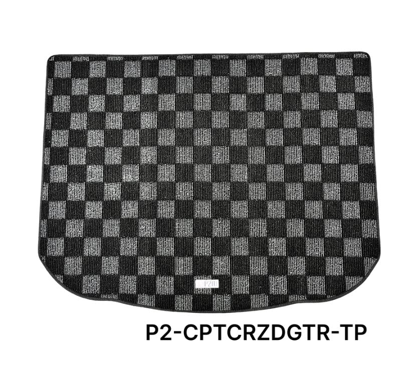 Phase 2 Motortrend (P2M) Checkered Carpet Race Trunk Mat - Honda CR-Z ZF1/ZF2 (2010-2016)