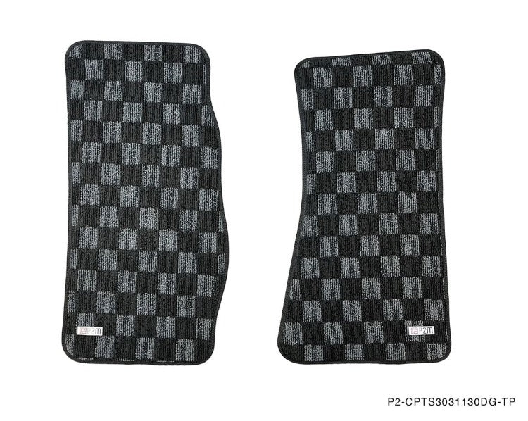 P2M Checkered Floor Mats - Datsun 240z 260Z 280ZX - P2-CPTS3031130DG-TP