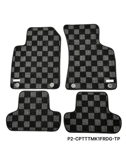 Phase 2 Motortrend (P2M) Checkered Carpet Race Floor Mats - Audi TT MK1 (1998-2006)
