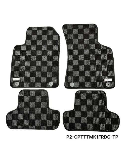 Phase 2 Motortrend (P2M) Checkered Carpet Race Floor Mats - Audi TT MK1 (1998-2006)