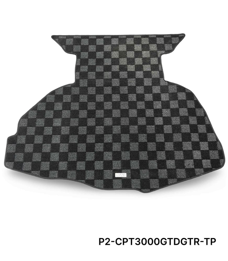 Phase 2 Motortrend (P2M) Checkered Carpet Race Trunk Mat - Dodge Stealth (1990-1995)