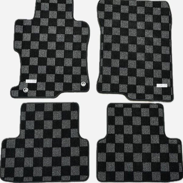 Phase 2 Motortrend (P2M) Checkered Carpet Race Floor Mats - Honda Accord Coupe (2008-2012)