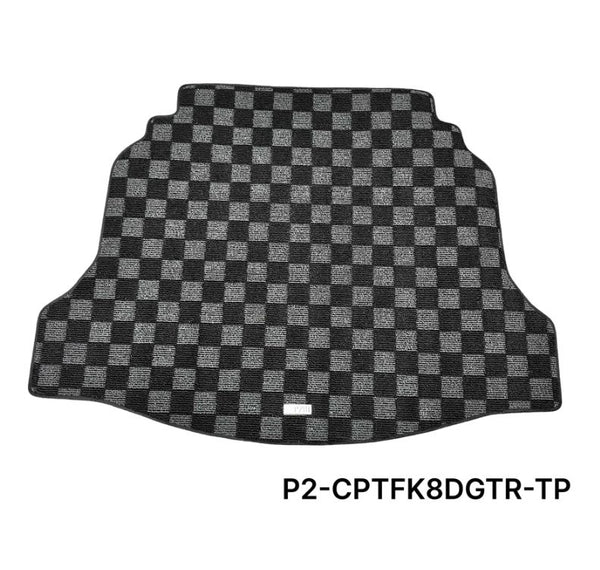 Phase 2 Motortrend (P2M) Checkered Carpet Race Trunk Mat - Honda Civic Hatchback FK (2017-2021)