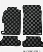 Phase 2 Motortrend (P2M) Checkered Carpet Race Floor Mats - Honda Prelude BB6 (1997-2001)
