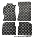 Phase 2 Motortrend (P2M) Checkered Carpet Race Floor Mats - Honda Accord Coupe & Sedan (1994-1997)
