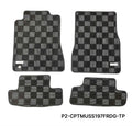 Phase 2 Motortrend (P2M) Checkered Carpet Race Floor Mats - Ford Mustang S197 (2005-2009)
