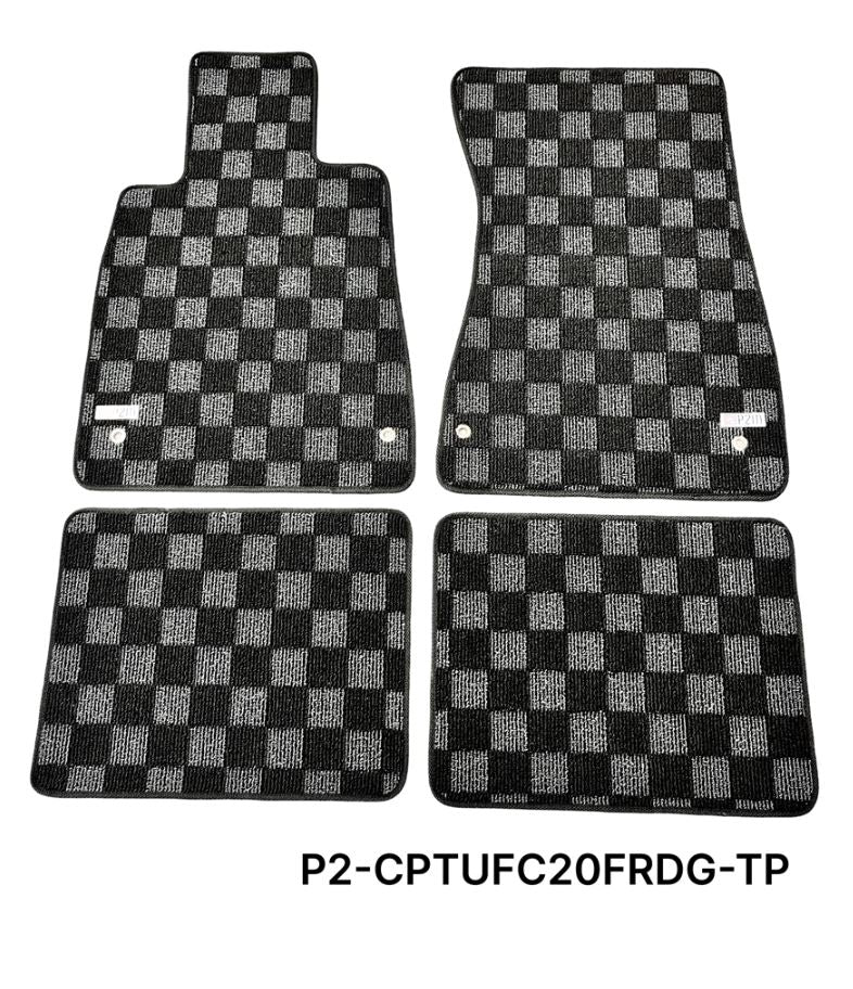 Phase 2 Motortrend (P2M) Checkered Carpet Race Floor Mats - Lexus LS400 UCF20 (1995-2000)