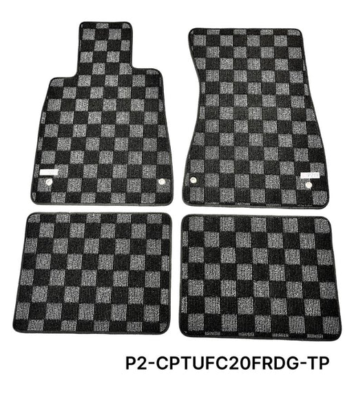 Phase 2 Motortrend (P2M) Checkered Carpet Race Floor Mats - Lexus LS400 UCF20 (1995-2000)