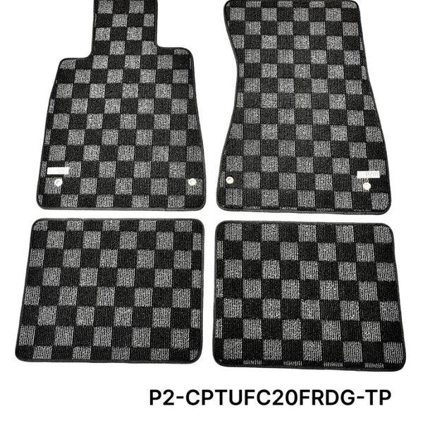 Phase 2 Motortrend (P2M) Checkered Carpet Race Floor Mats - Lexus LS400 UCF20 (1995-2000)