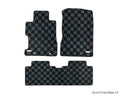 Phase 2 Motortrend (P2M) Front & Rear Checkered Race Carpet Floor Mats - Honda Civic & Si Coupe FG1 (2006-2011)