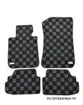Phase 2 Motortrend (P2M) Checkered Carpet Race Floor Mats - BMW E82 1-Series Coupe (2008-2013)