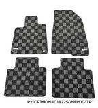 Phase 2 Motortrend (P2M) Checkered Carpet Race Floor Mats - Honda Accord 10th Gen (2018-2022)