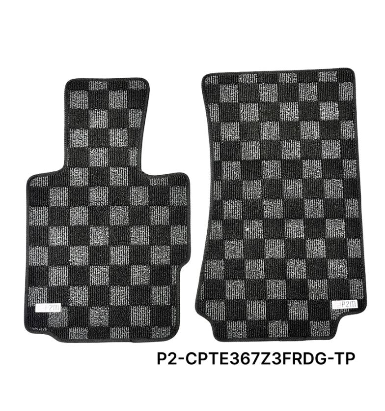 Phase 2 Motortrend (P2M) Checkered Front Floor Mats - BMW Z3 Coupe & Roadster (1996-2002)