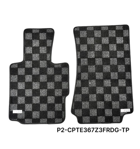 Phase 2 Motortrend (P2M) Checkered Front Floor Mats - BMW Z3 Coupe & Roadster (1996-2002)