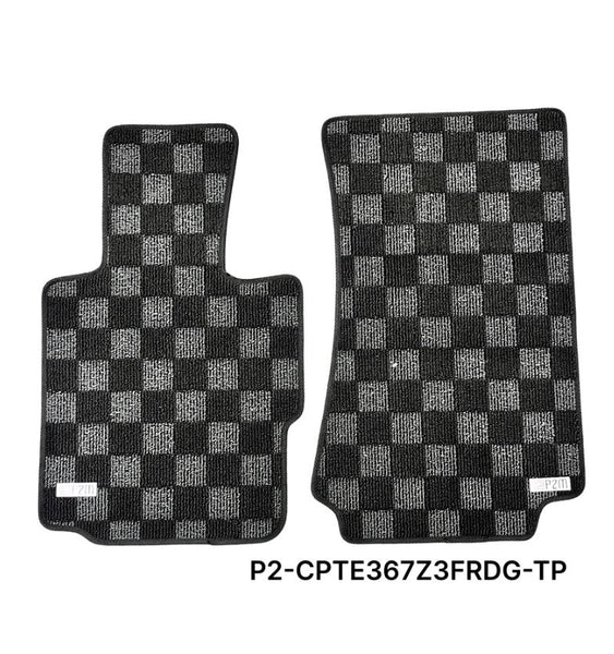 Phase 2 Motortrend (P2M) Checkered Front Floor Mats - BMW Z3 Coupe & Roadster (1996-2002)