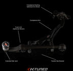 K-Tuned Extended Roll Center Adjusters / Ball Joints - Acura TSX (2004-2008)