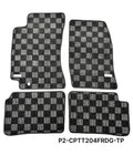 Phase 2 Motortrend (P2M) Checkered Carpet Race Floor Mats Front & Rear - Toyota Celica ST204 (1994-1999)
