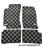 Phase 2 Motortrend (P2M) Checkered Carpet Race Floor Mats Front & Rear - Toyota Celica ST204 (1994-1999)