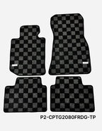 Phase 2 Motortrend (P2M) Checkered Carpet Race Floor Mats - BMW 3-Series Sedan G20 & M3 G80 (2019+)