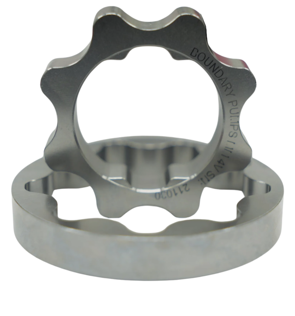 Boundary oil pump gears detail