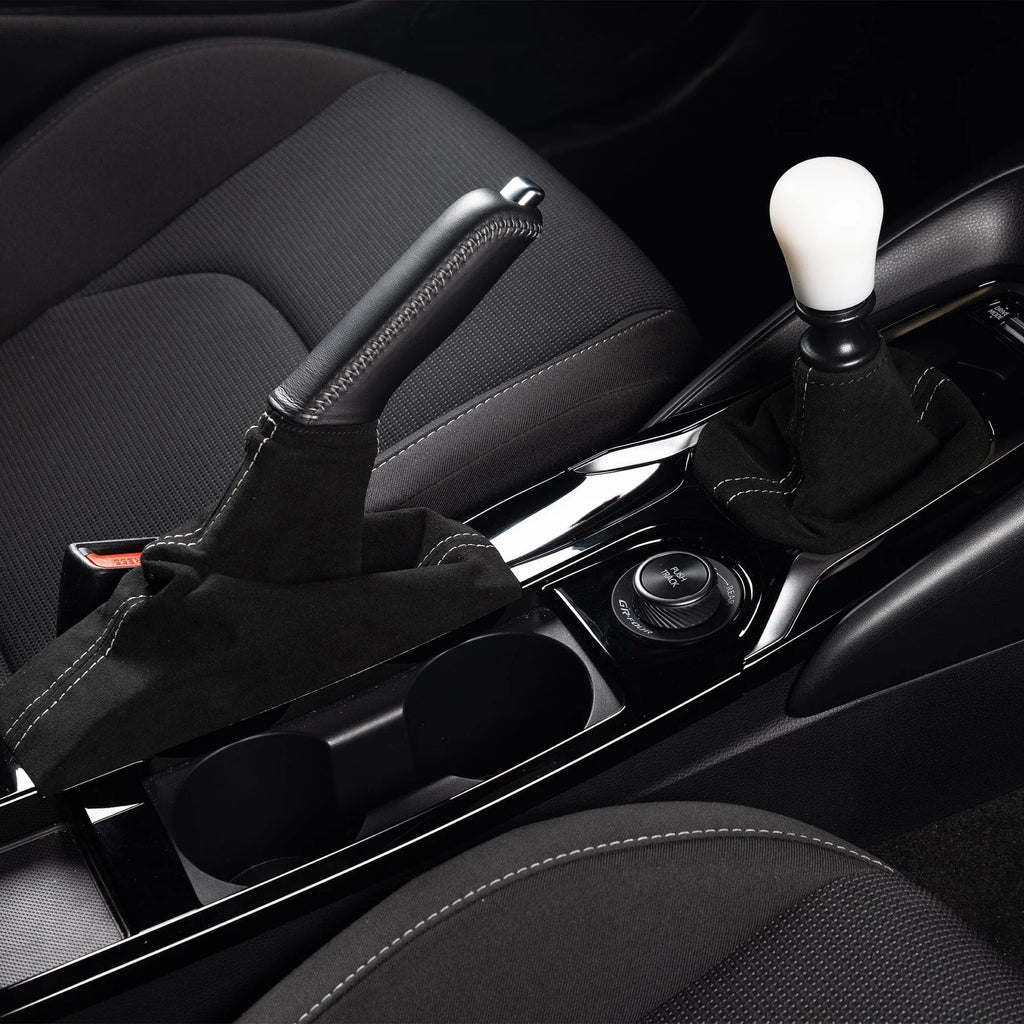 DC Sports Alcantara Shift Boot - Black & Gray - Toyota GR Corolla GRC (2023+)