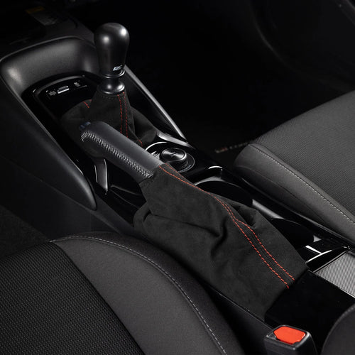 DC Sports Alcantara E-Brake / Handbrake Cover - Black & Red - Toyota GR Corolla GRC (2023+)