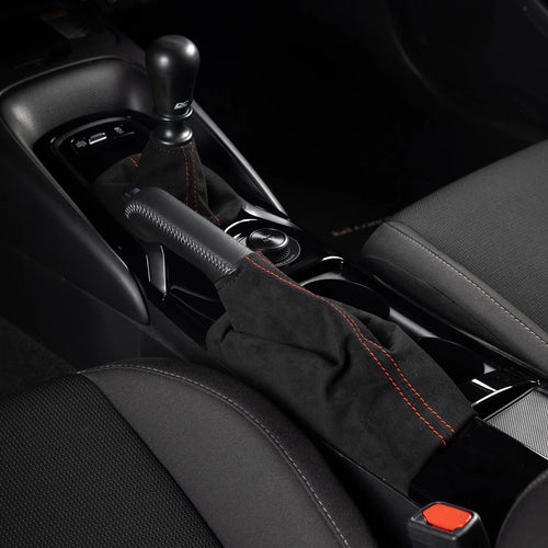 DC Sports Alcantara Shift Boot - Black & Red - Toyota GR Corolla GRC (2023+)