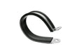 HPS 1-3/4 inch 45mm ID Stainless Steel Cushion Loop Clamp for Tube Wire and Hose Black Rubber EPDM