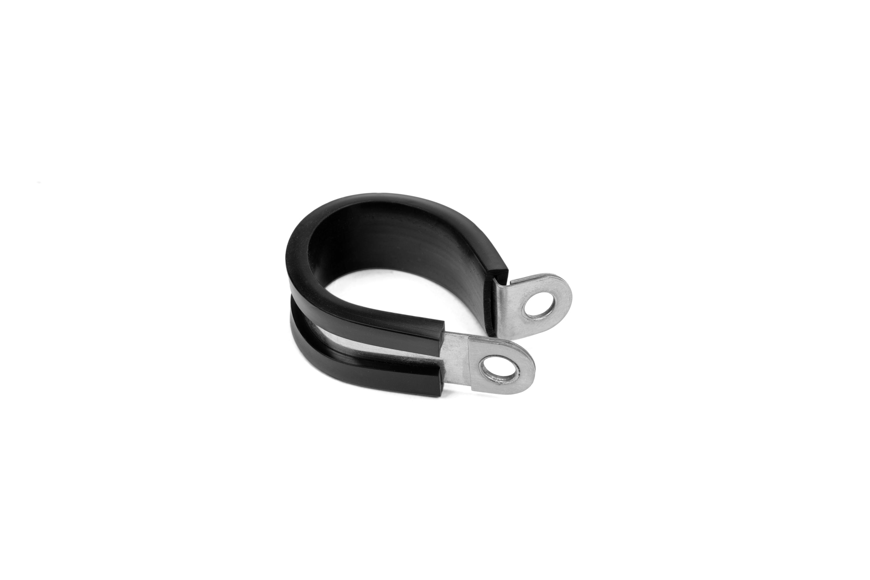 HPS 7/8" (22mm) ID Stainless Steel Cushion Loop Clamp (10pcs Pack) for Tube, Wire and Hose, Black Rubber EPDM